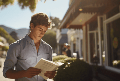 self-improvement for young men, young man reading a book