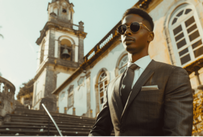 young black man walking up the Bom Jesus do Monte Church steps in Portugal | 5 Things to Start Doing This Year